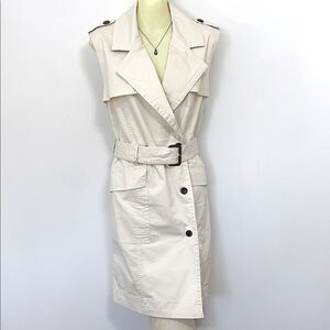 Banana Republic Dress Beige Belted Trench Sz 4 NWT